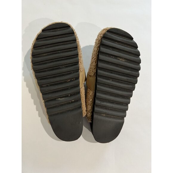 ROAM Fuzzy Loafer Mule in Beige Faux Shearling - Picture 6 of 6